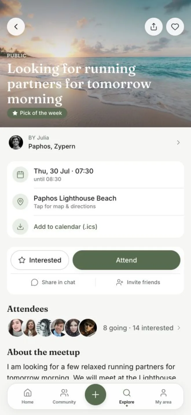 Real Cyprusliv meetup with Julia at Lighthouse Beach
